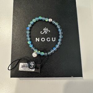 NOGU Blue and Teal Mermaid Glass Beaded Bracelet NWT